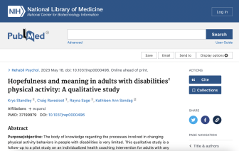 Screenshot of paper on PubMed